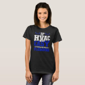 Retro als HVAC een eenvoudige HVAC-technicus is T-shirt (Voorkant volledig)