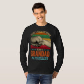 Retro als vader is een eer als grootvader P T-shirt (Voorkant volledig)