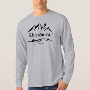 Retro Alta Sierra Ski Zonsondergang T-shirt