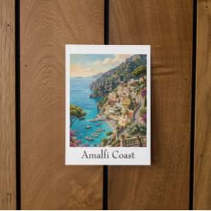Retro Amalfikust Italië Vintage Reis Kunstprint Briefkaart