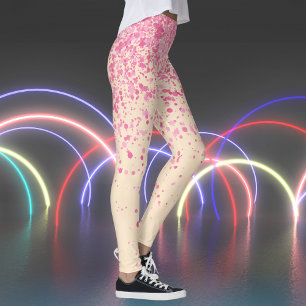 Retro amandel en rode sproeten Print Leggings
