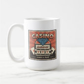 retro Amateurs de jeu Casino Coffee Mug (Gauche)