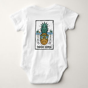 Retro Amelia Island Beach aan beide zijden Romper