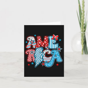 Retro America Coquette Bow 4 juli Onafhankelijkhei Kaart