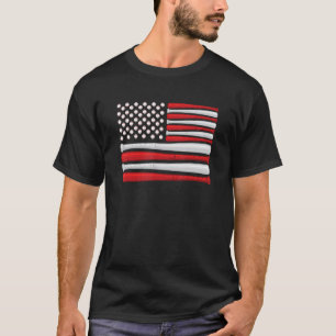 Retro American Baseball Flag Baseball Fla T-shirt