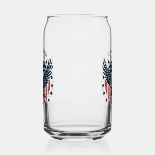 Retro American Eagle Blikvorm Glas (Links)