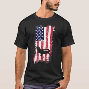 Retro American Flag Bearted Dragon Dad Lizard Love T-shirt
