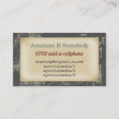 Retro American Flag Electric Guitar Visitekaartje (Achterkant)