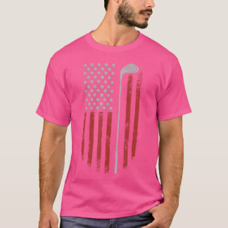 Retro American Flag Golf voor Golfer Funny Golf Cl T-shirt