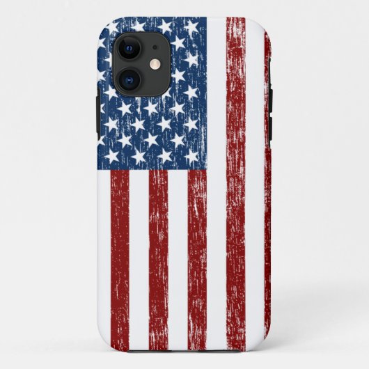 Retro American Flag iPhone Case (Achterkant)