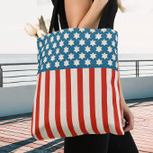 Retro American Flag Stars en Stripes Draagtas