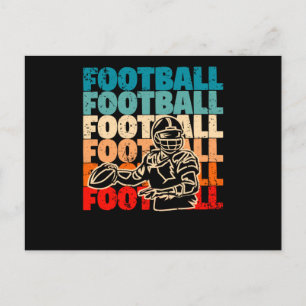 Retro American Football 70s 80s Old School Briefkaart