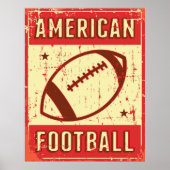 Retro American Football Poster (Voorkant)