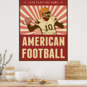 Retro American Football Poster (Keuken)