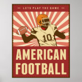 Retro American Football Poster (Voorkant)