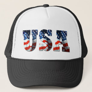 RETRO AMERICAN TRUCKER HAT - 3D USA Patriottic Pet