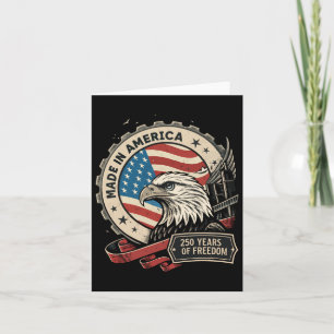 Retro Amerika 250ste Verjaardag Jubileum Grunge On Kaart