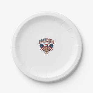 Retro Amerika Ijs Patriottisch Shirt Ontwerp_1 Papieren Bordje