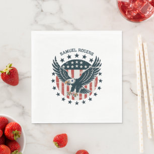 Retro Amerikaanse Adelaar Servet