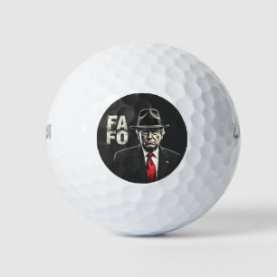 Retro Amerikaanse Donald Trump FAFO USA Vlag Patri Golfballen