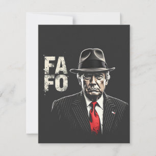 Retro Amerikaanse Donald Trump FAFO USA Vlag Patri Notitiekaartje