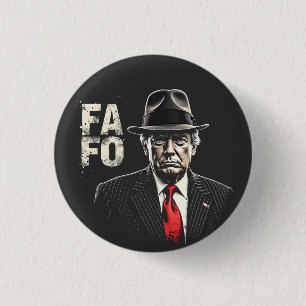 Retro Amerikaanse Donald Trump FAFO USA Vlag Patri Ronde Button 3,2 Cm