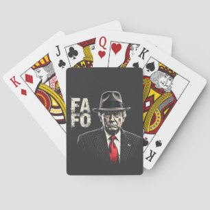 Retro Amerikaanse Donald Trump FAFO Vlag Patriotti Pokerkaarten