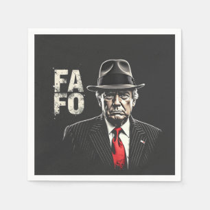 Retro Amerikaanse Donald Trump FAFO Vlag Patriotti Servet