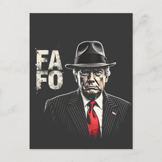 Retro Amerikaanse Donald Trump FAFO VS Vlag Patrio Feestdagenkaart (Voorkant)