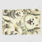 Retro Amerikaanse Eskimo illustratie Golfhanddoek (Horizontaal)