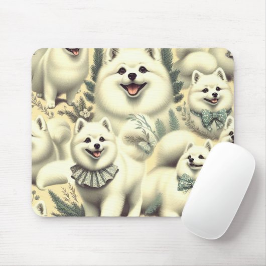 Retro Amerikaanse Eskimo illustratie Muismat (Met muis)