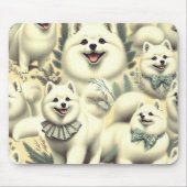 Retro Amerikaanse Eskimo illustratie Muismat (Voorkant)