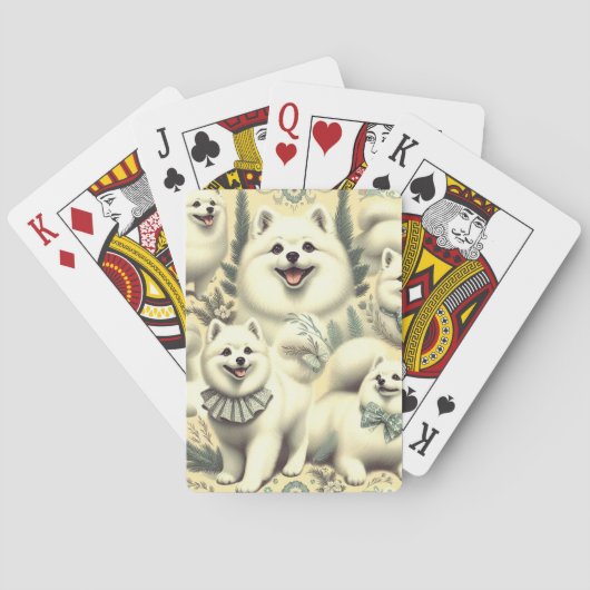 Retro Amerikaanse Eskimo illustratie Pokerkaarten (Achterkant)