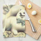 Retro Amerikaanse Eskimo illustratie Theedoek (Quarter Fold)