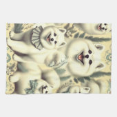 Retro Amerikaanse Eskimo illustratie Theedoek (Horizontaal)