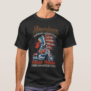 Retro -Amerikaanse motorfiets Indiase voor oud B T-shirt