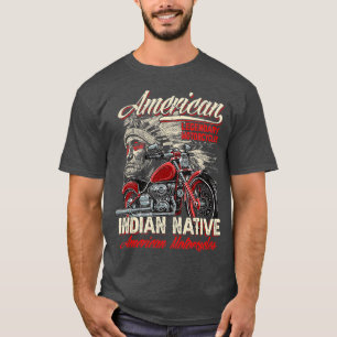 Retro -Amerikaanse motorfiets Indivoor oud B T-shirt