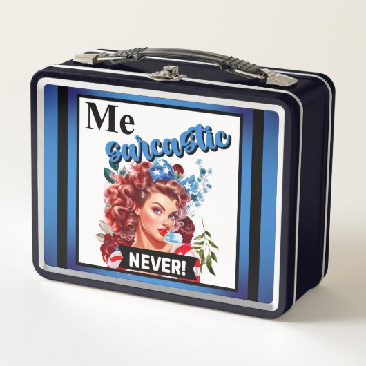 Retro Amerikaanse Pinup_ Me Sarcastisch Nooit (Voorkant)