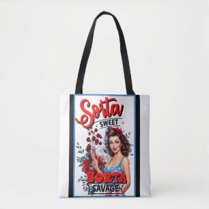 Retro Amerikaanse Pinup_ Sorta Zoete Sorta Savage Draagtas