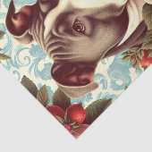 Retro Amerikaanse Pit Bull Terrier Illustratie Tissuepapier (Detail)