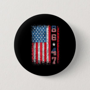 Retro Amerikaanse vlag 86 47 Ronde Button 5,7 Cm
