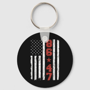 Retro Amerikaanse vlag 86 47 Sleutelhanger