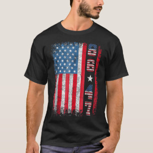 Retro Amerikaanse vlag 86 47 T-shirt