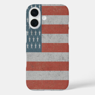 Retro Amerikaanse Vlag iPhone 16 Hoesje