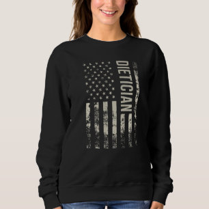 Retro Amerikaanse Vlag Dieetadviseur Premium Trui