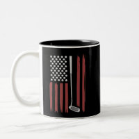 Retro Amerikaanse Vlag Golf Golfer Grappige Golfcl