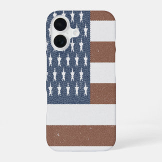 Retro Amerikaanse vlag iPhone 16 Hoesje