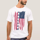 Retro Amerikaanse Vlag T-shirt, Patriottisch T-shirt (Voorkant)