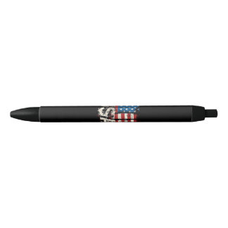 Retro Amerikaanse Vlag Verenigde Staten 4 juli Zwarte Inkt Pen