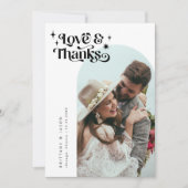 Rétro Amour et Merci White Arch Mariage (Devant)